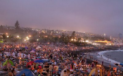 La noche de San Juan se celebra en Puerto de la Cruz